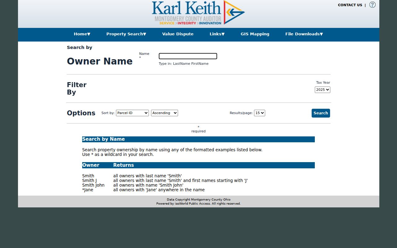 Dayton residents directory Montgomery County MCRealEstate owner search
