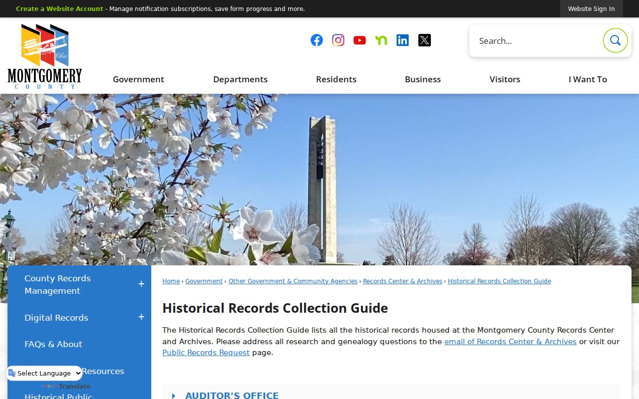 Dayton previous residents research in the Montgomery County historical records collection guide