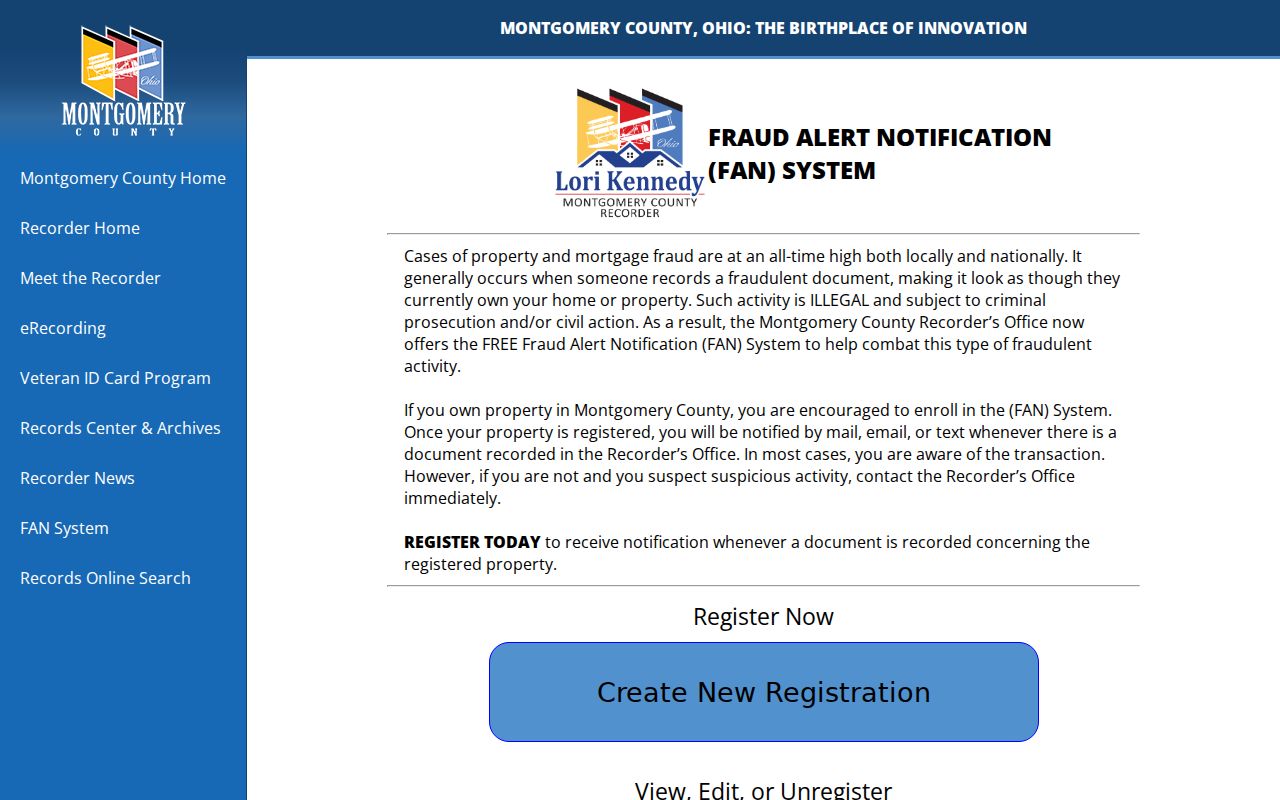 Dayton previous residents deed-trail context from the Recorder fraud alert page
