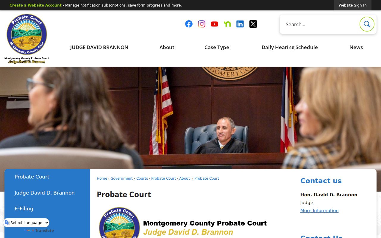 Dayton resident lookup through Montgomery County Probate Court records